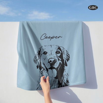 「版画スタイル」フォトカスタム ビーチタオル-welikecustom-MJ