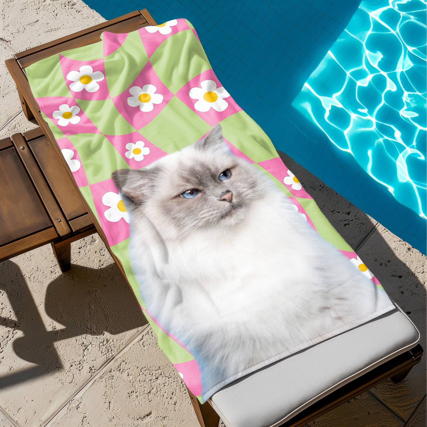 「春の花」フォトカスタム ビーチタオル-welikecustom-MJ