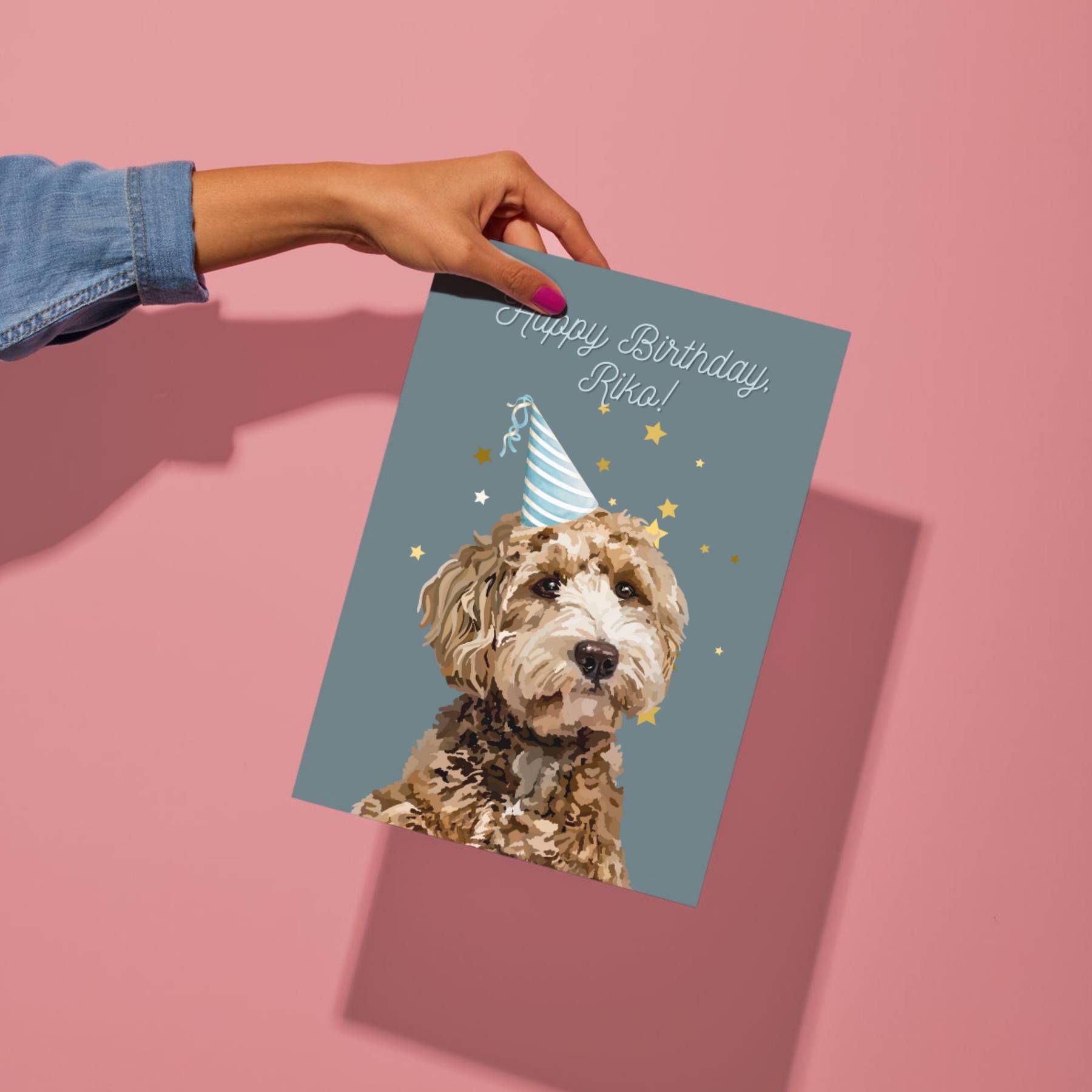 誕生日記念 油絵風ペット肖像画-welikecustom-MJ