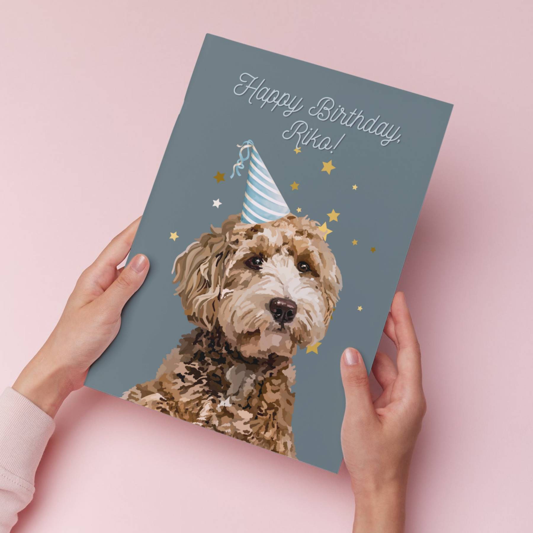 誕生日記念 油絵風ペット肖像画-welikecustom-MJ