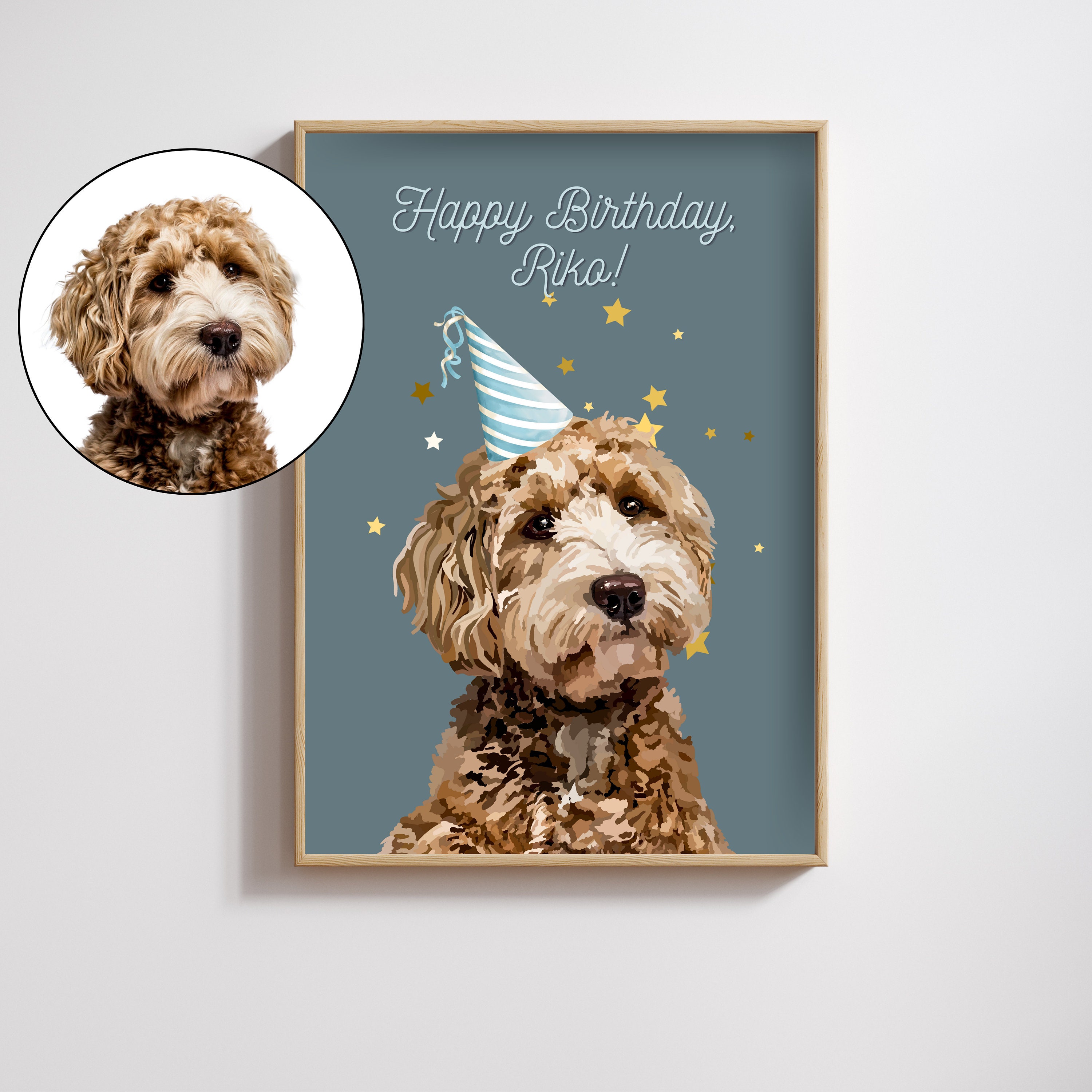 誕生日記念 油絵風ペット肖像画-welikecustom-MJ