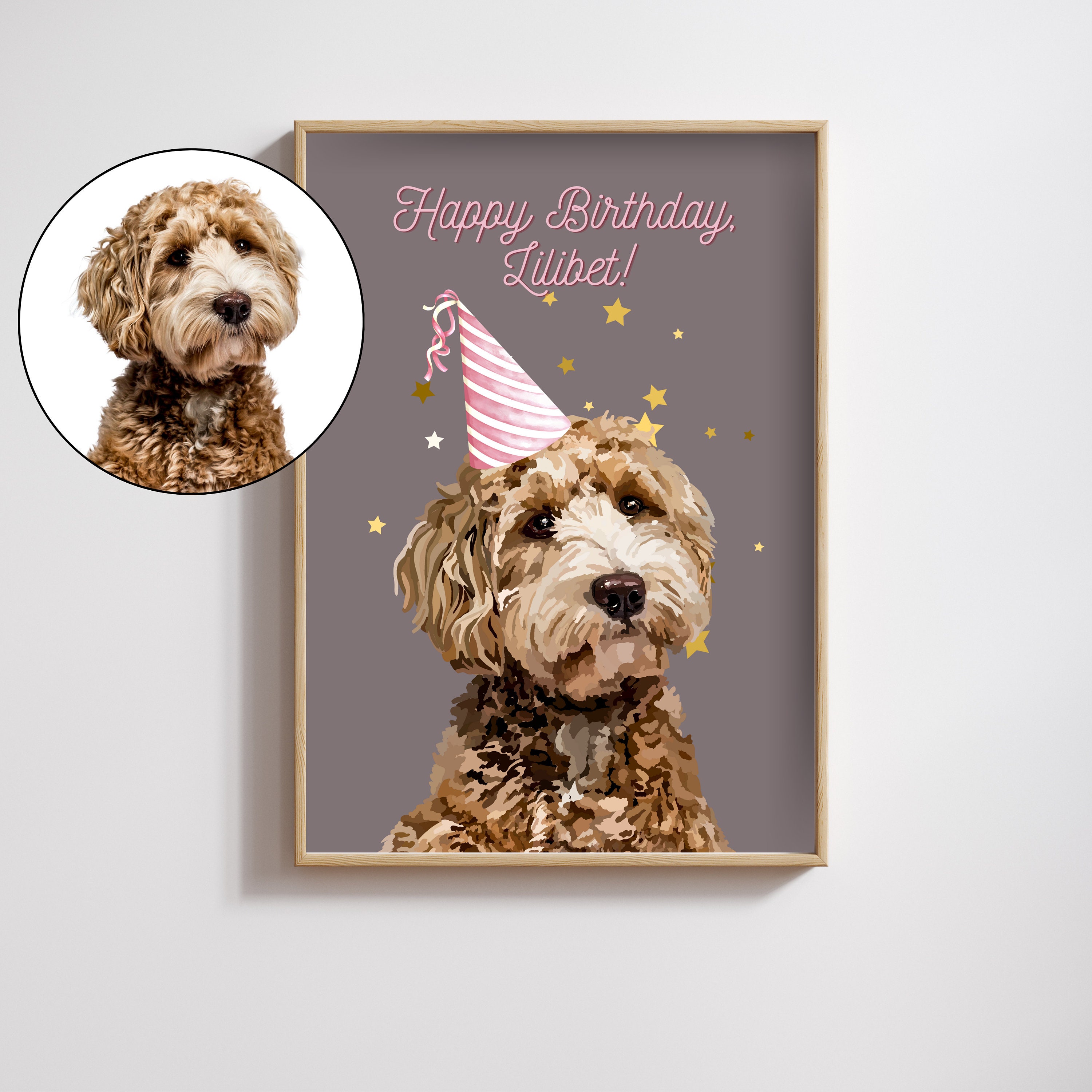 誕生日記念 油絵風ペット肖像画-welikecustom-MJ