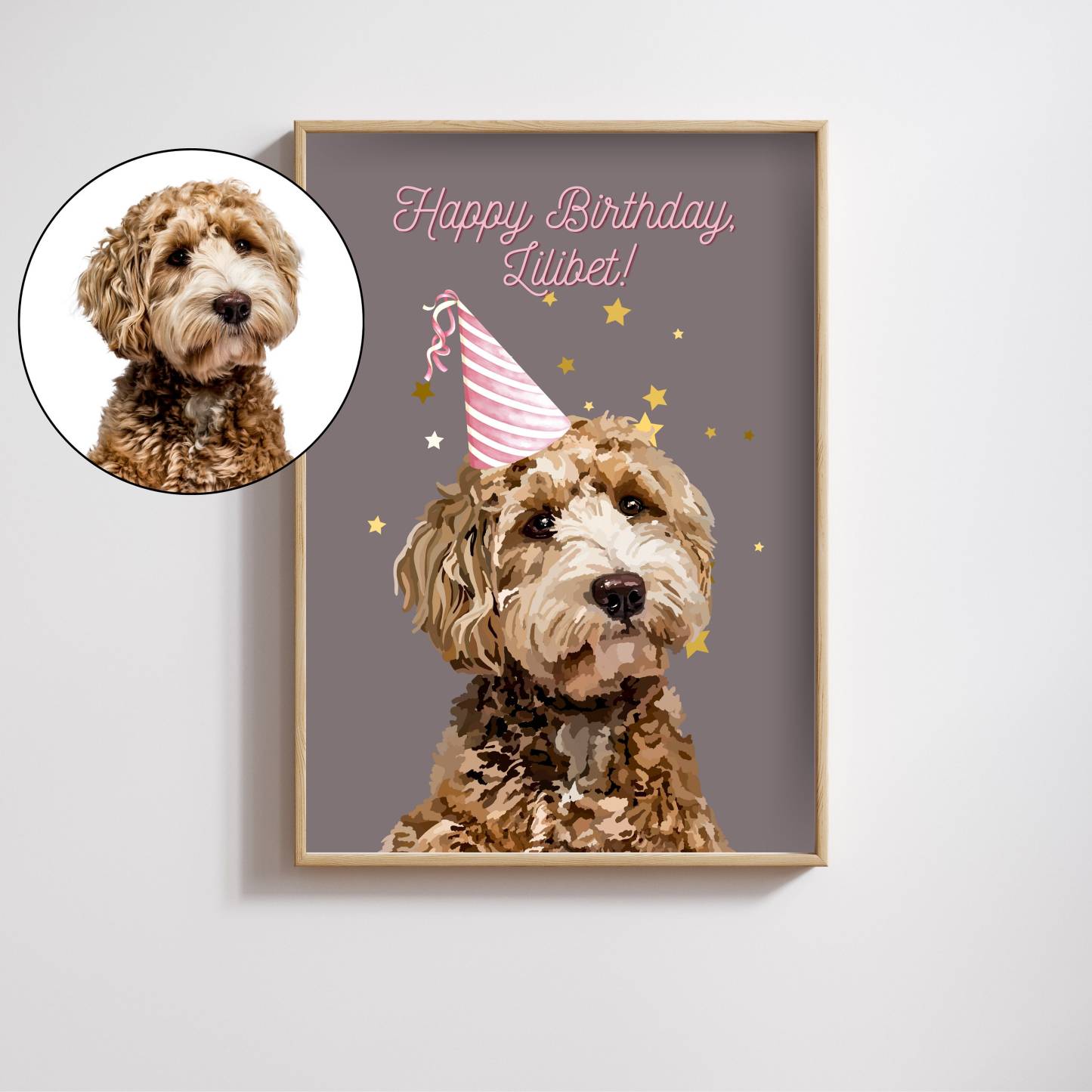 誕生日記念 油絵風ペット肖像画-welikecustom