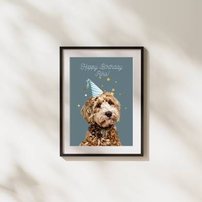 誕生日記念 油絵風ペット肖像画-welikecustom-MJ