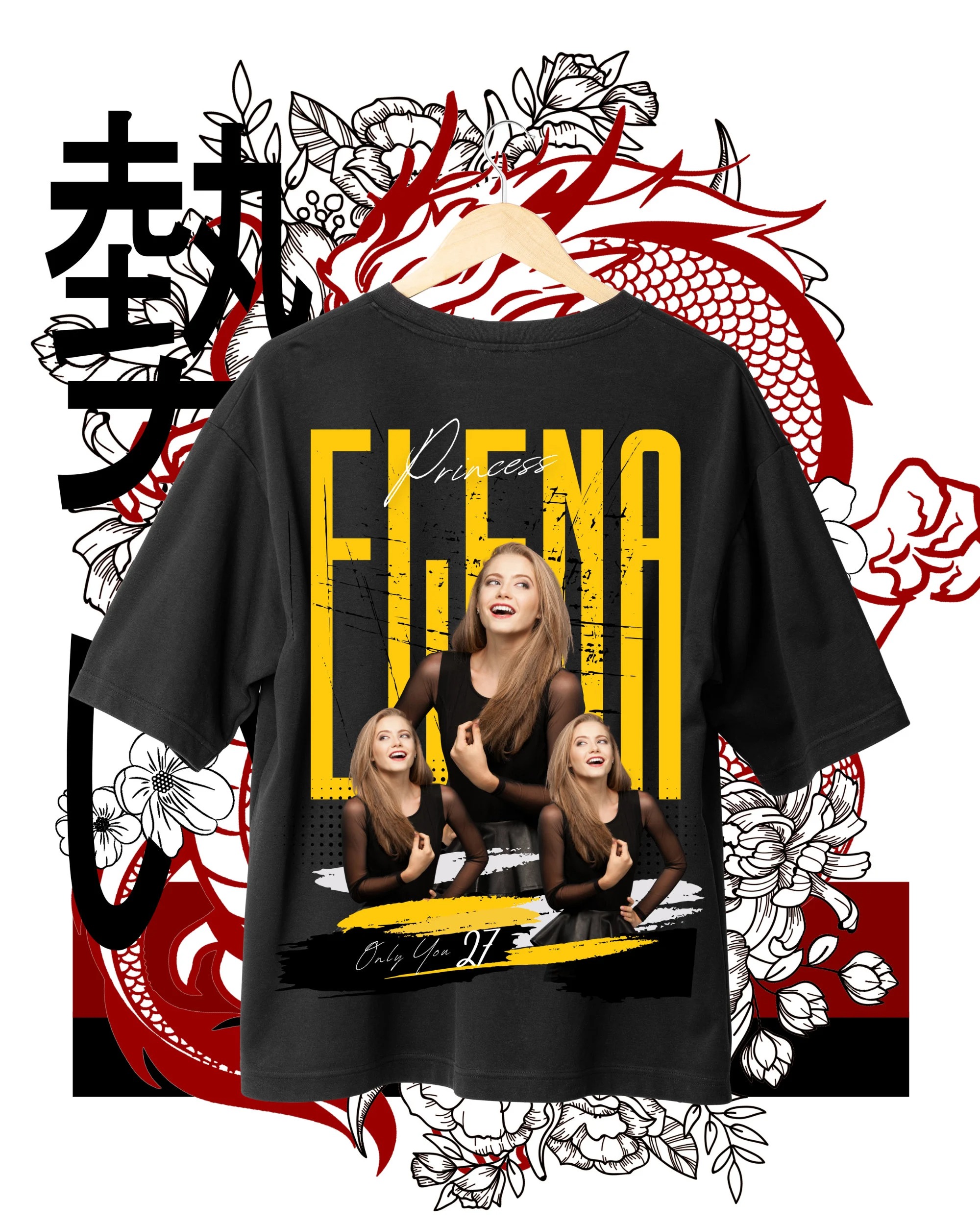 「ONLY YOU」ヴィンテージスタイルのカスタム写真半袖-welikecustom-MJ