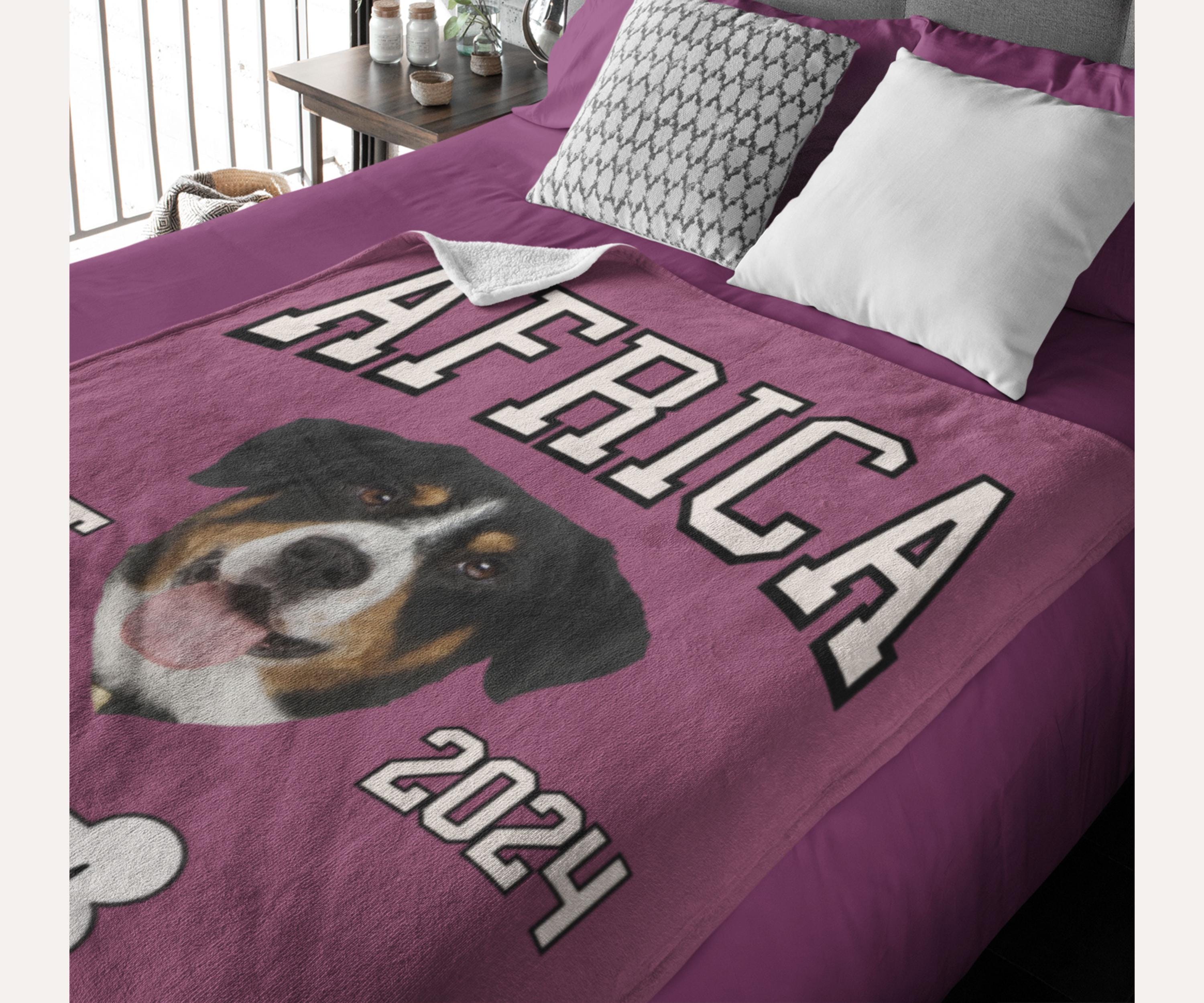 ペット写真レトロ調のオーダーメイド毛布-welikecustom-MJ