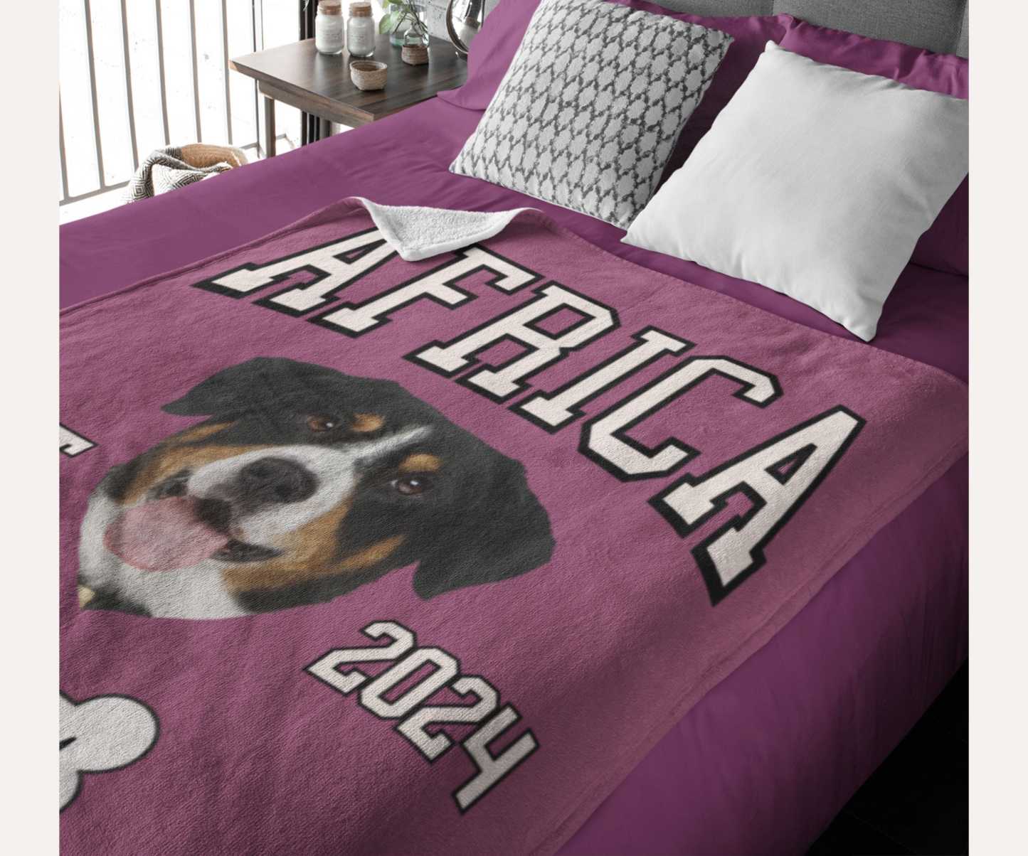 ペット写真レトロ調のオーダーメイド毛布-welikecustom-MJ