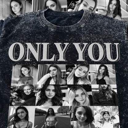 「ONLY YOU」ヴィンテージカスタムペット写真半袖-welikecustom-MJ