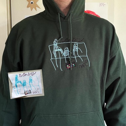 子供の絵を刺繍に！カスタム刺繍Tシャツ、スウェットシャツ、パーカー-welikecustom-MJ