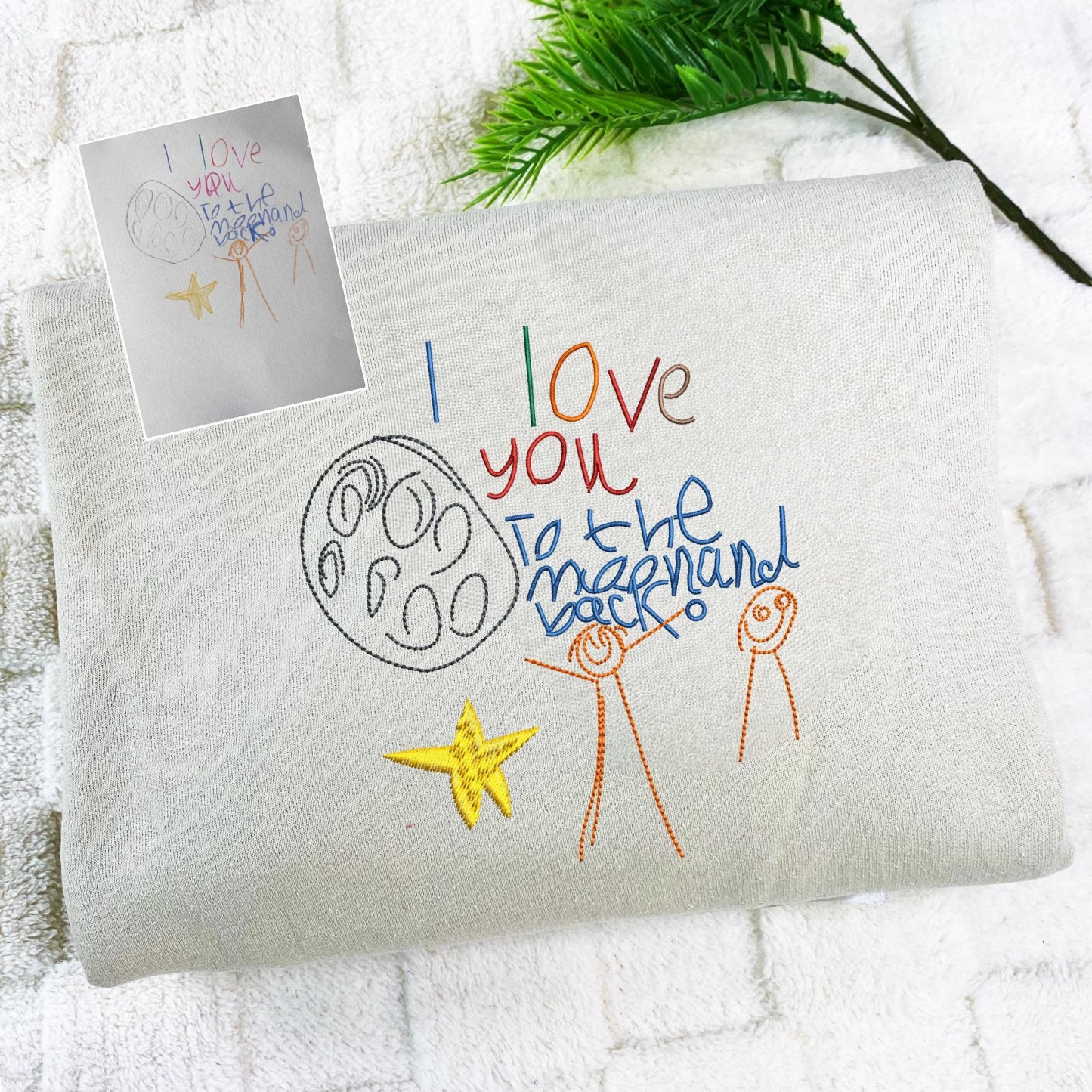 子供の絵を刺繍に！カスタム刺繍Tシャツ、スウェットシャツ、パーカー-welikecustom-MJ