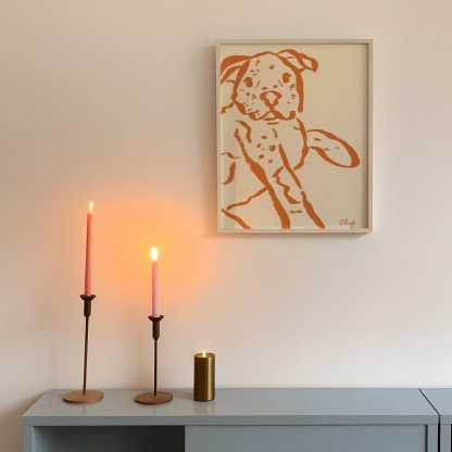 （フレームレス）抽象スタイル シンプル線画｜写真から作るペットポートレートアート-welikecustom-MJ