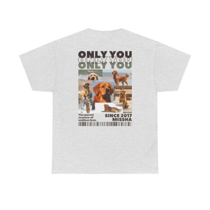 「ONLY YOU」カスタムペット写真レトロトレンディ半袖-welikecustom-MJ