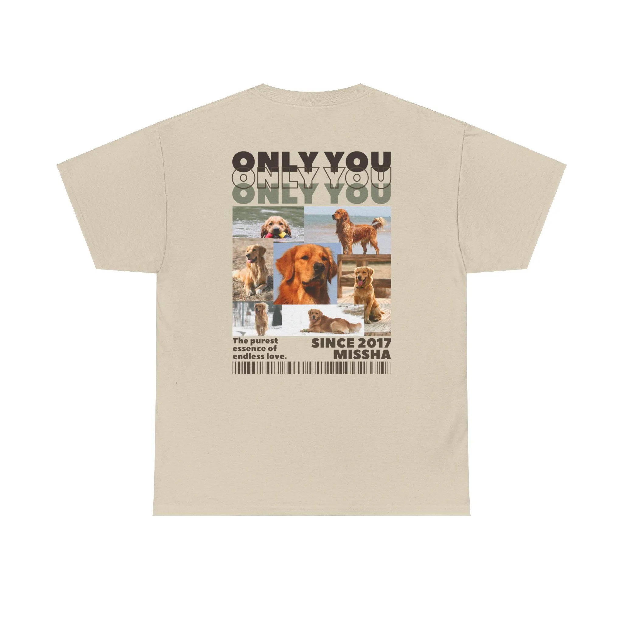 「ONLY YOU」カスタムペット写真レトロトレンディ半袖-welikecustom-MJ