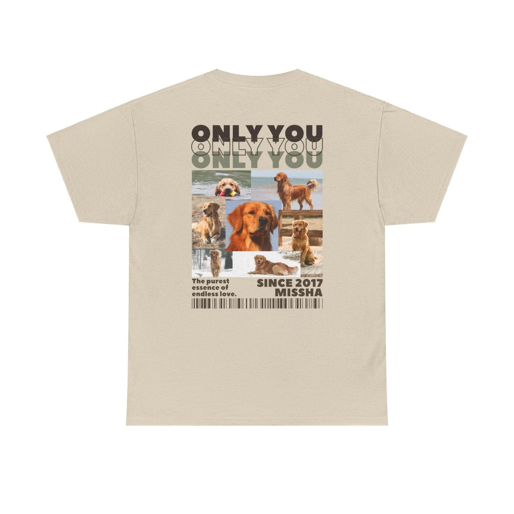 「ONLY YOU」カスタムペット写真レトロトレンディ半袖-welikecustom-MJ