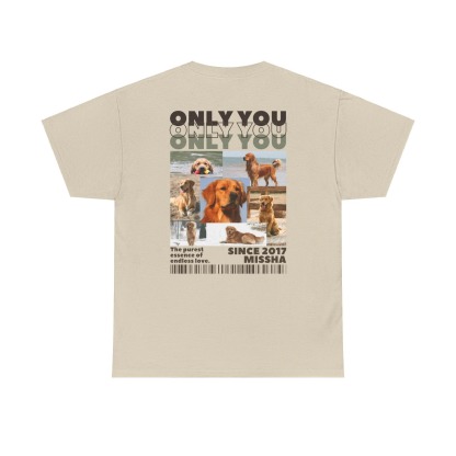 「ONLY YOU」カスタムペット写真レトロトレンディ半袖-welikecustom-MJ