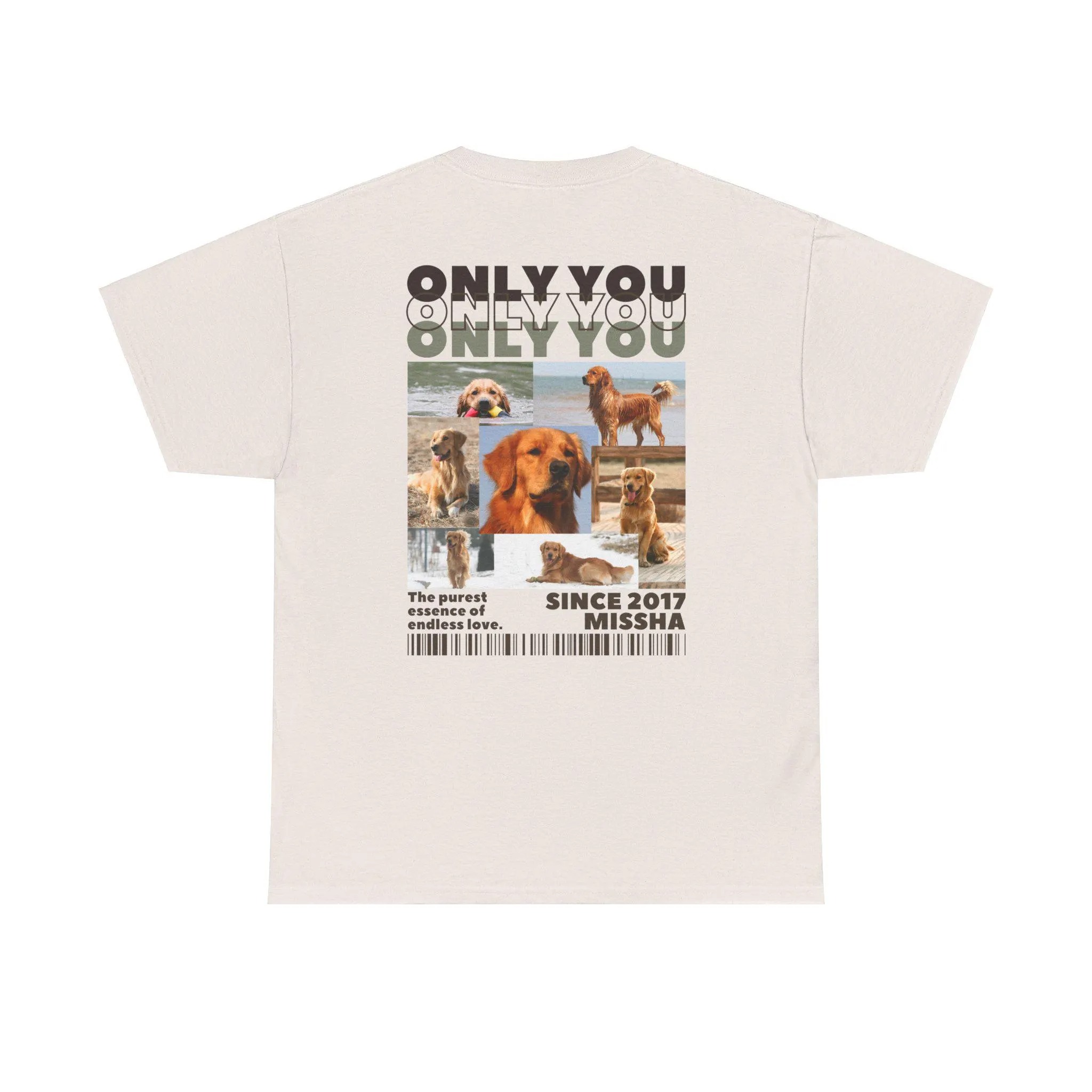 「ONLY YOU」カスタムペット写真レトロトレンディ半袖-welikecustom-MJ