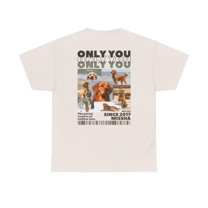 「ONLY YOU」カスタムペット写真レトロトレンディ半袖-welikecustom-MJ