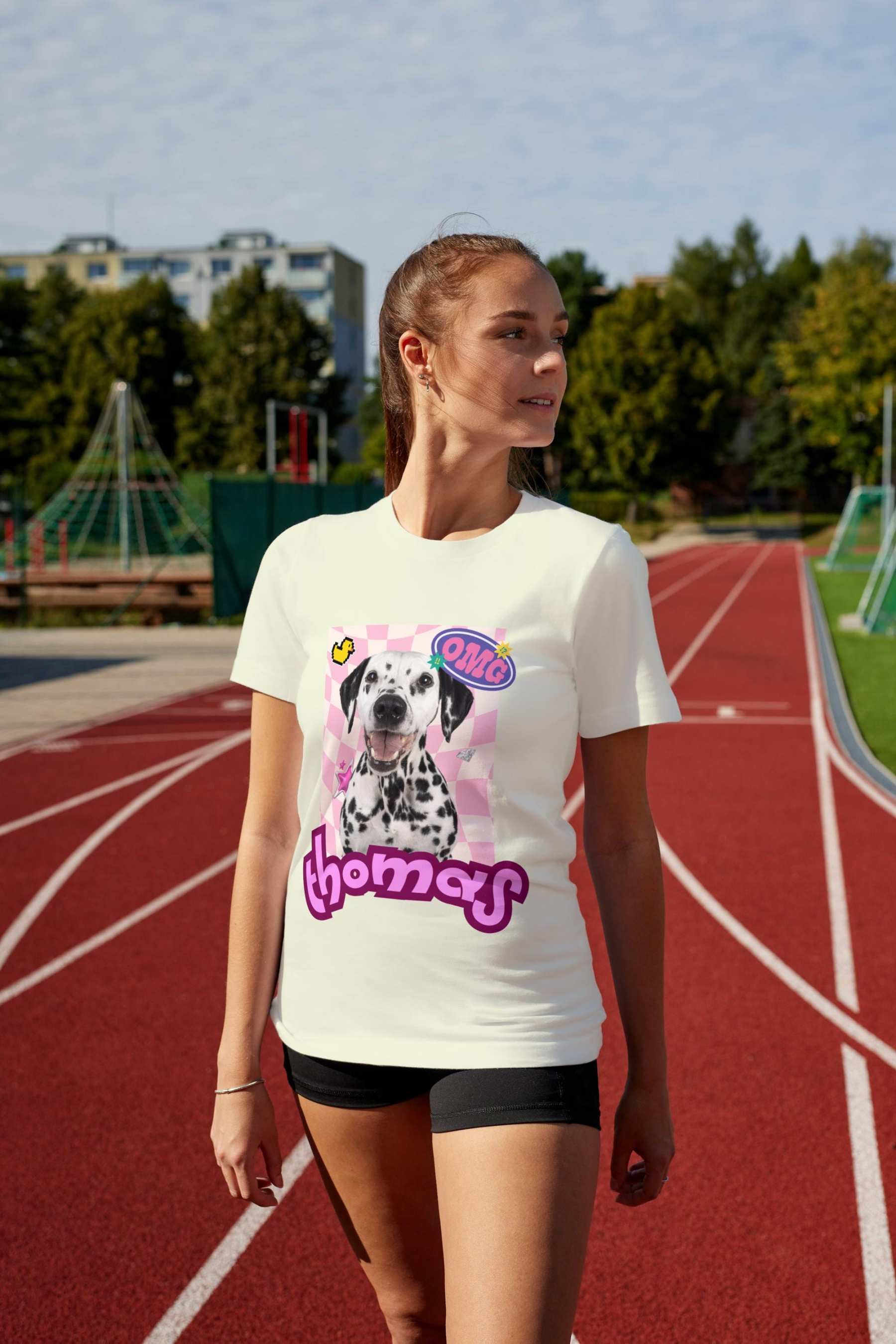 春のビンテージ風ペットカスタマイズTシャツ ドーパミンコレクション、スウェットシャツ、パーカー-welikecustom-MJ