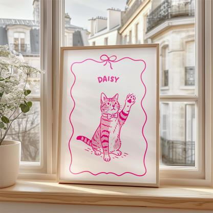 シンプルライン調 ペットキャンバスアート-welikecustom-MJ