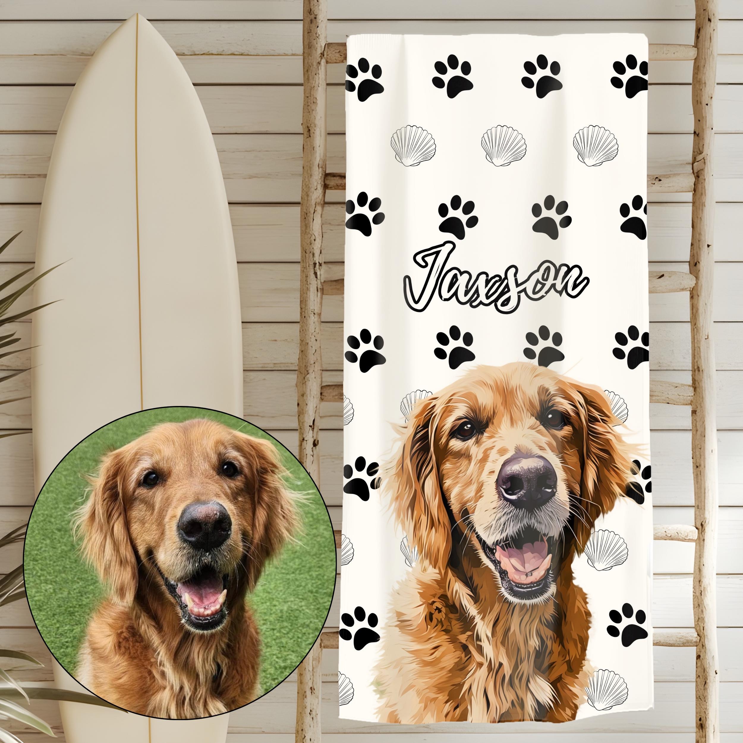 「足跡」フォトカスタム ビーチタオル-welikecustom-MJ