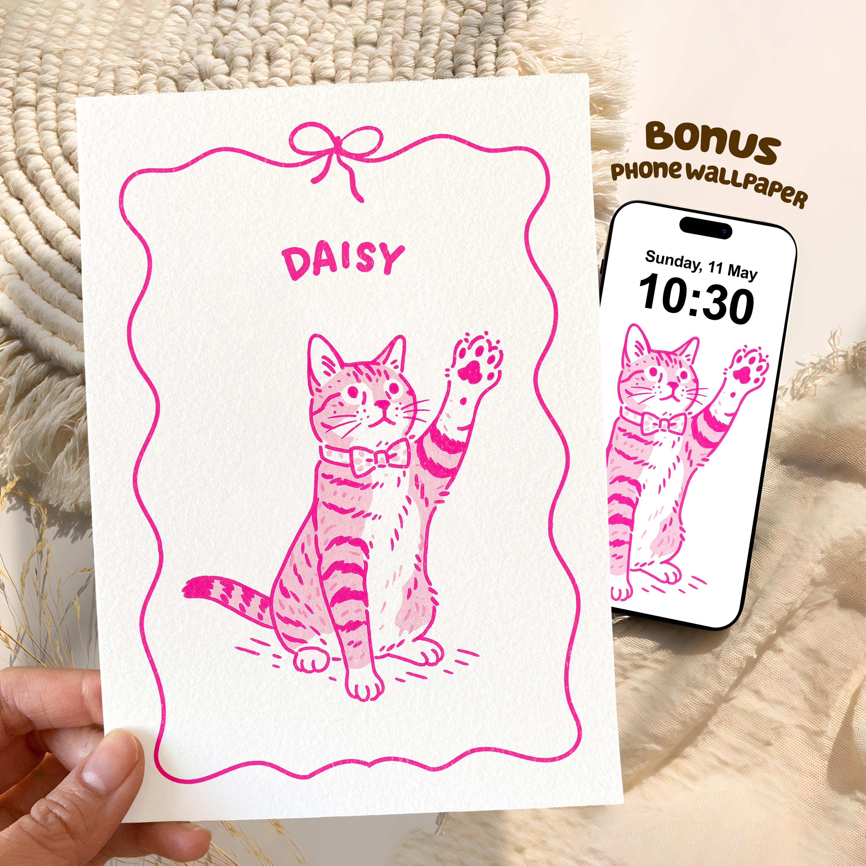 シンプルライン調 ペットキャンバスアート-welikecustom-MJ