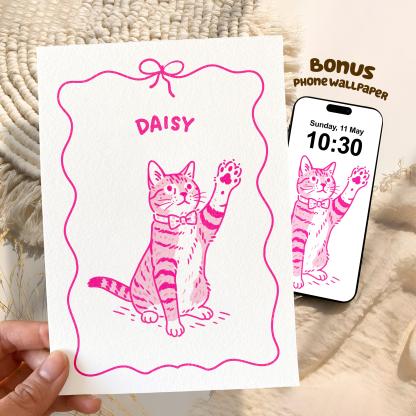 シンプルライン調 ペットキャンバスアート-welikecustom-MJ