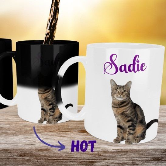 カスタムペット写真の色が変わるマグカップ、パーソナライズされた犬猫マジックコーヒーカップ、ペット愛好家へのユニークなギフト-welikecustom-MJ