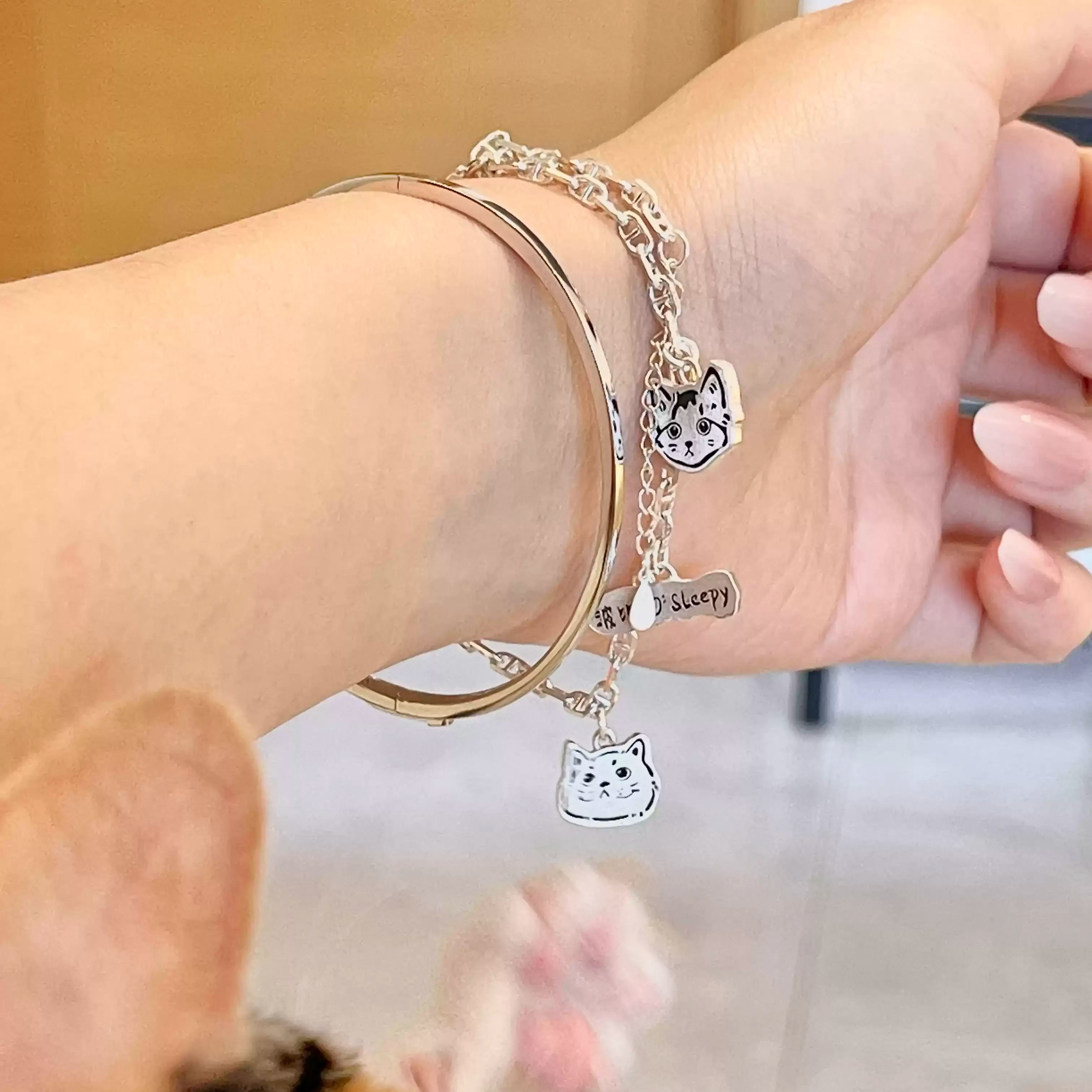 クリエイティブなかわいい動物の写真の漫画スタイルのカスタム ブレスレット-welikecustom-MJ