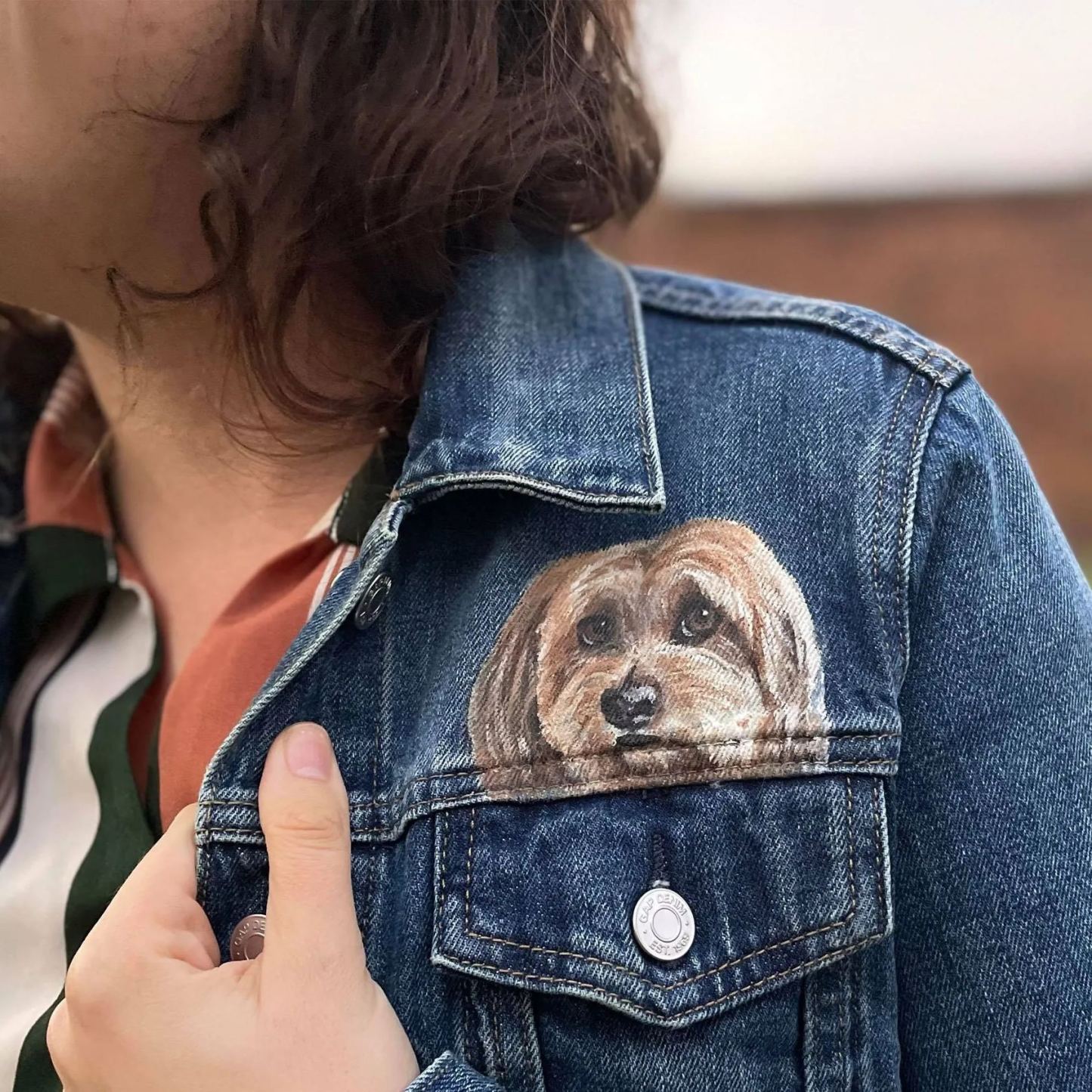 ペットフォトカスタムポケットデニムジャケット-welikecustom-MJ