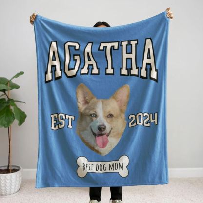 ペット写真レトロ調のオーダーメイド毛布-welikecustom-MJ