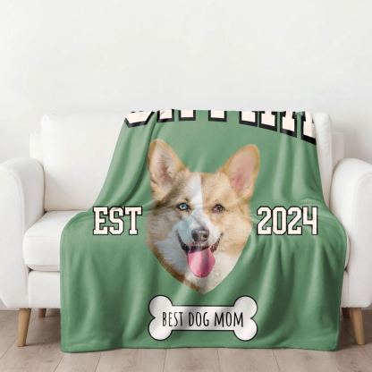 ペット写真レトロ調のオーダーメイド毛布-welikecustom-MJ