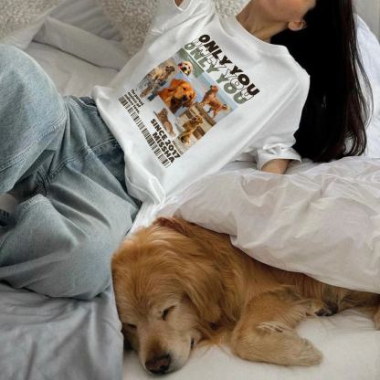 「ONLY YOU」カスタムペット写真レトロトレンディ半袖-welikecustom-MJ