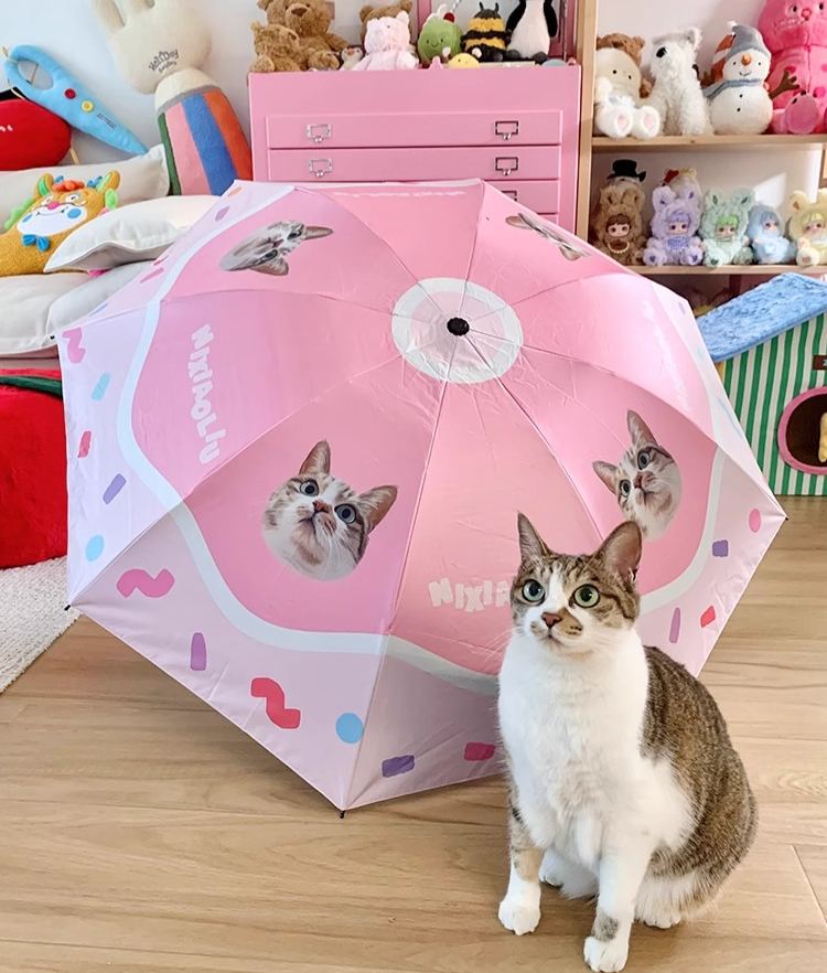 「ドーナツ」カスタマイズペット写真晴雨傘-welikecustom-MJ