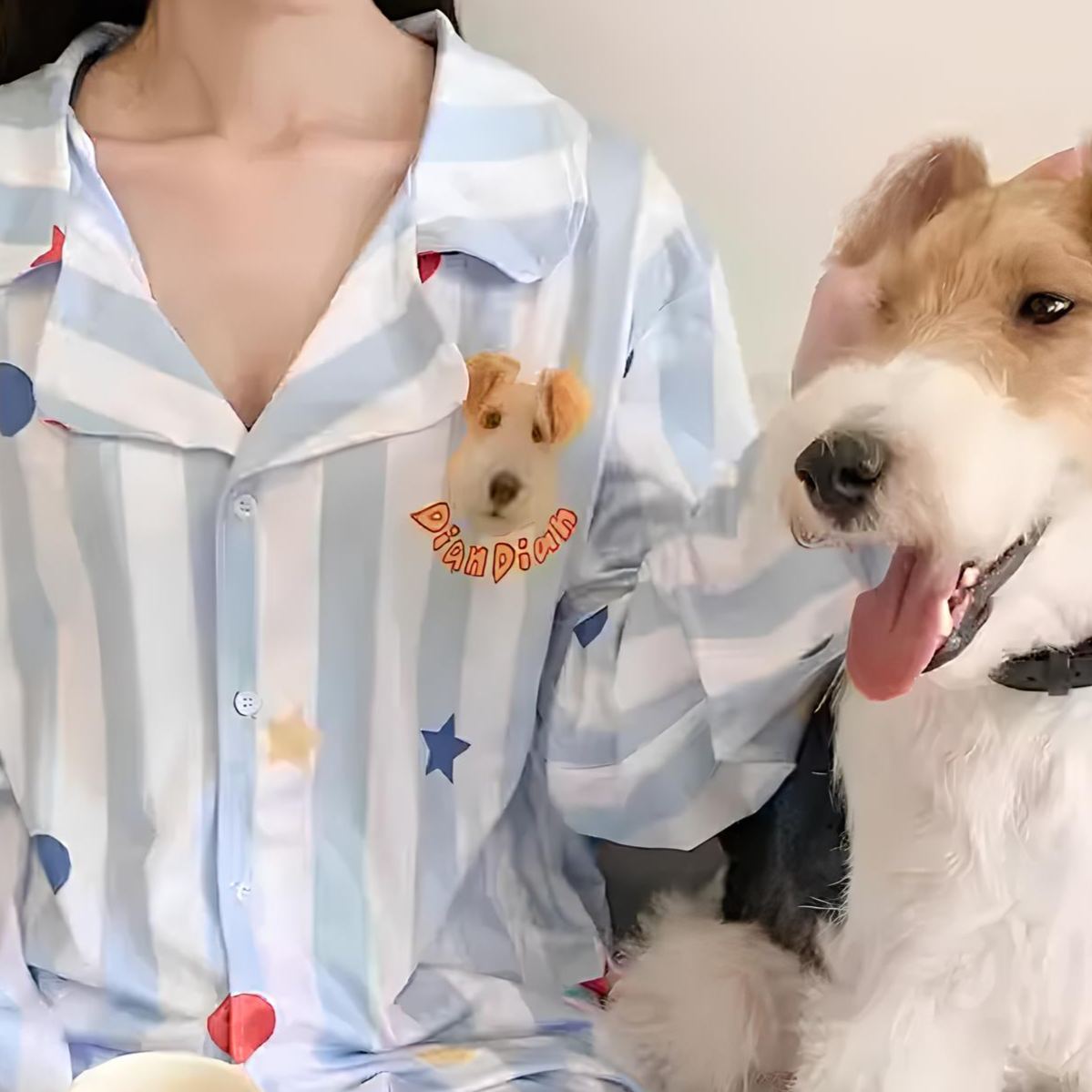 「2」ペット写真カスタム ホームパジャマ