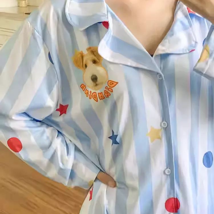 「2」ペット写真カスタム ホームパジャマ