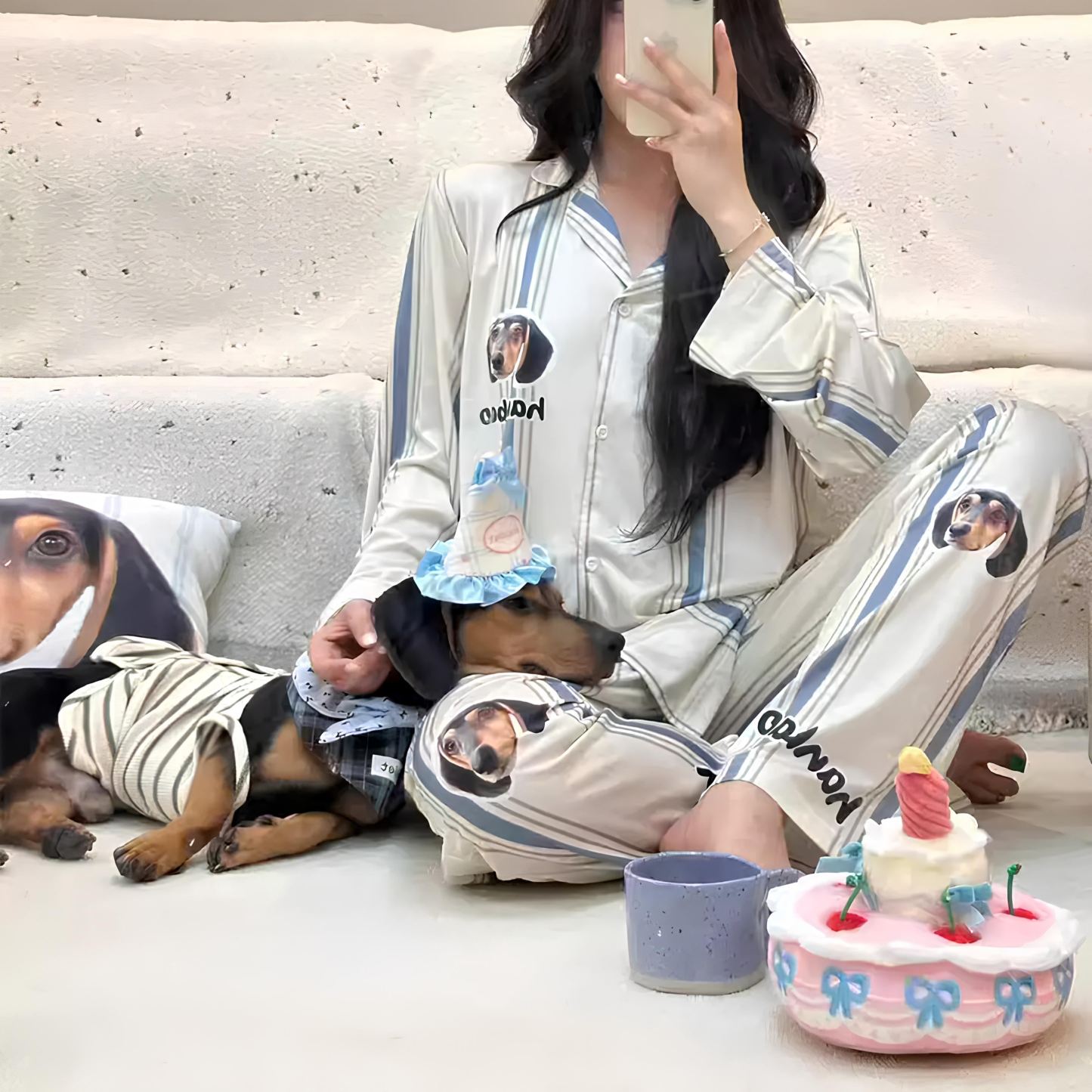 「19」ペット写真カスタム ホームパジャマ