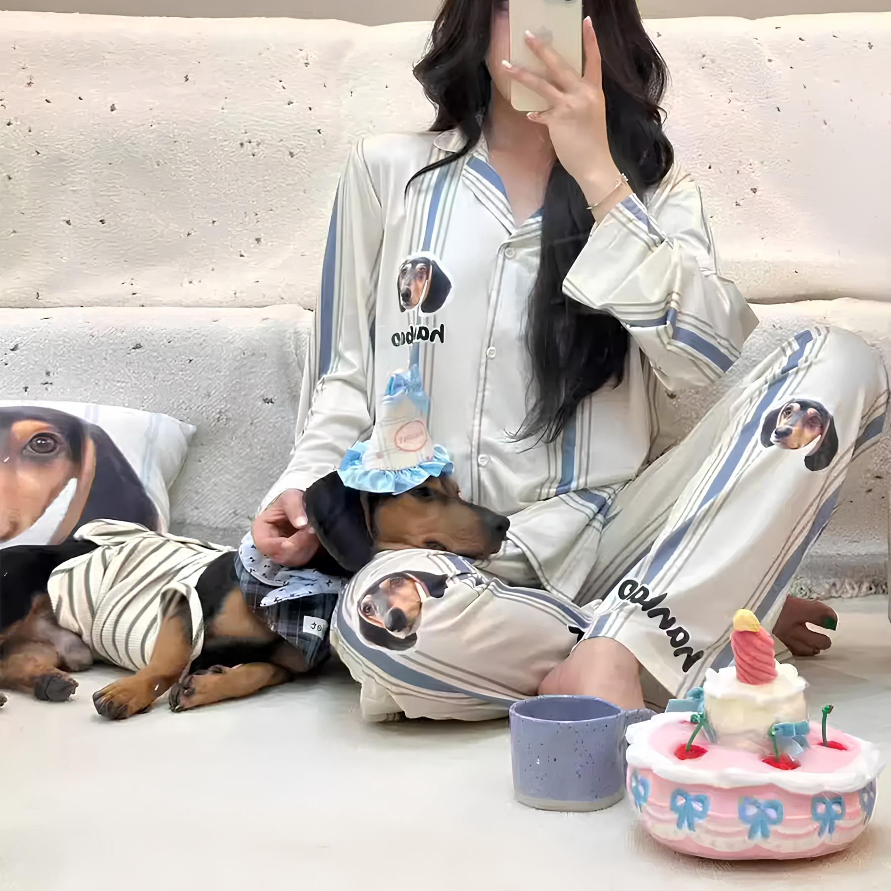 「19」ペット写真カスタム ホームパジャマ