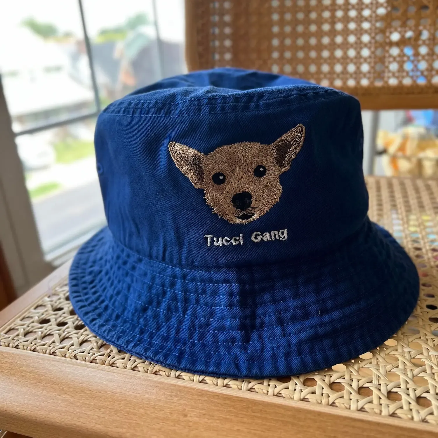 カスタムペット刺繍バケットハット