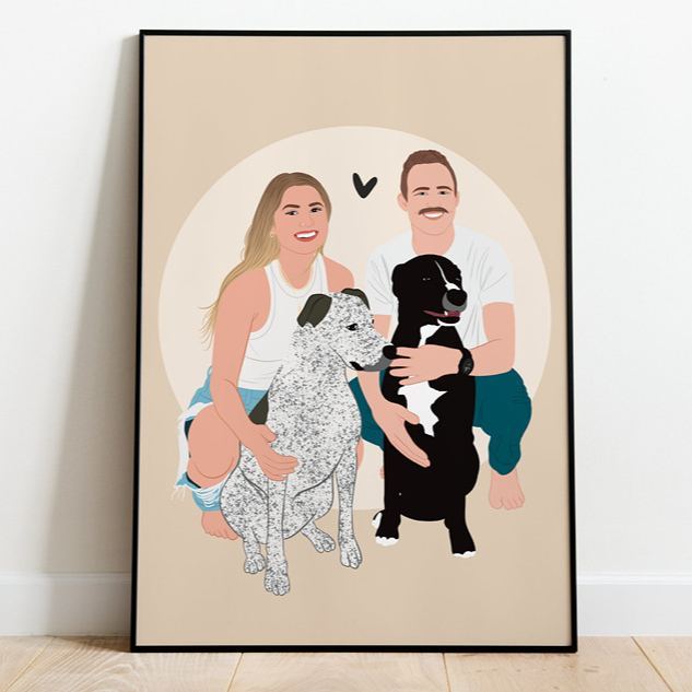 カスタム家族写真ウォールアート、パーソナライズされたお父さんのポートレートプリント、父の日ギフト-welikecustom-MJ