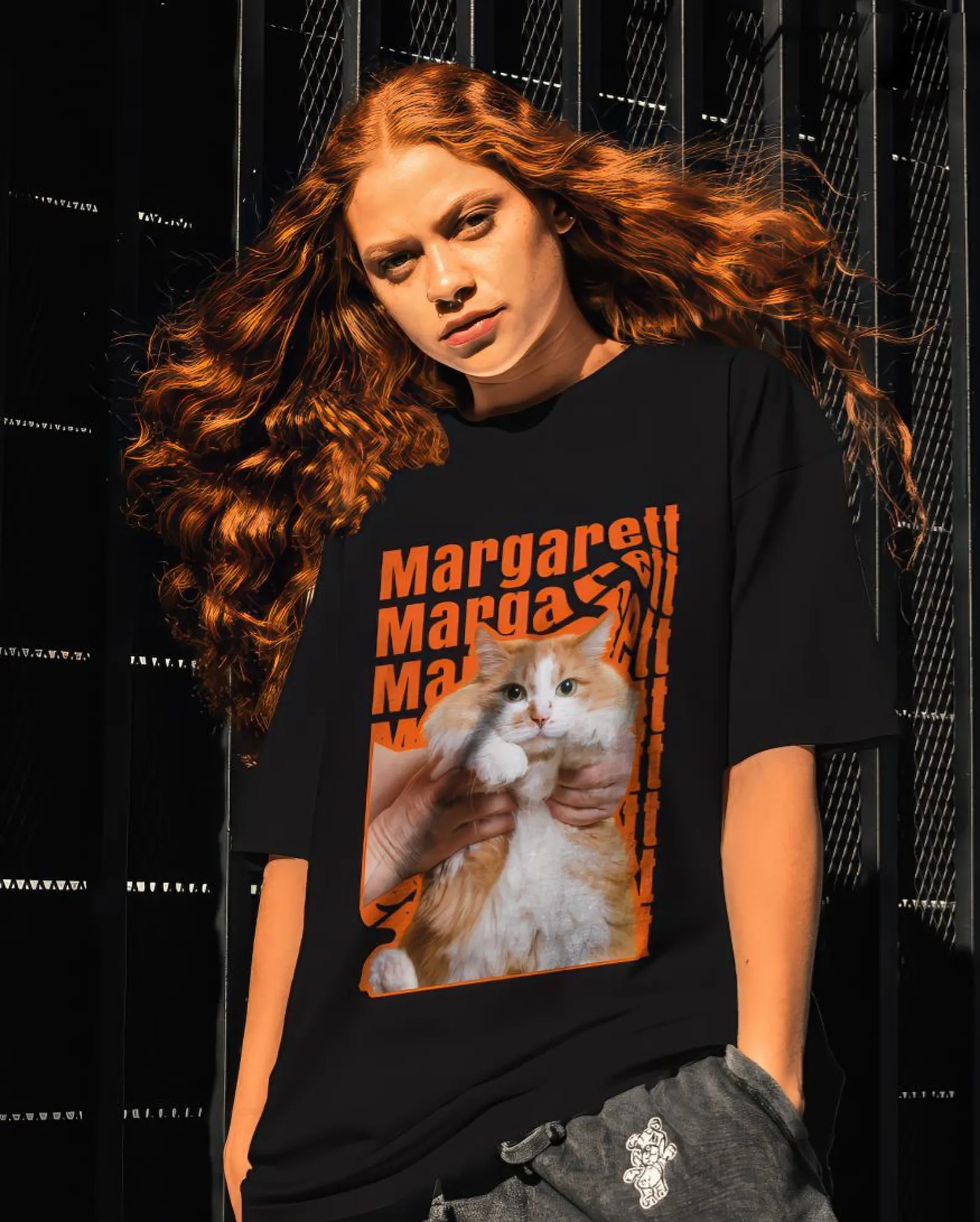 ペット写真カスタムプリント ヴィンテージファッションTシャツ／スウェット／パーカー-welikecustom-MJ