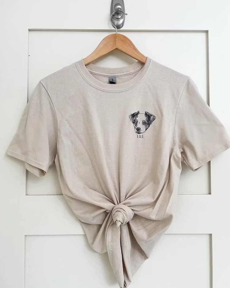 ペットの似顔絵入りクルーネックスウェット＆Tシャツ — ペット好きの方へのオリジナルギフト