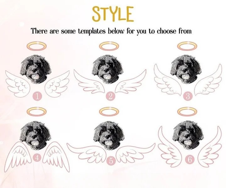 ペット供養刺繍Tシャツ、スウェット、パーカー - 天上の家族を胸に