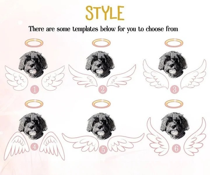 ペット供養刺繍Tシャツ、スウェット、パーカー - 天上の家族を胸に