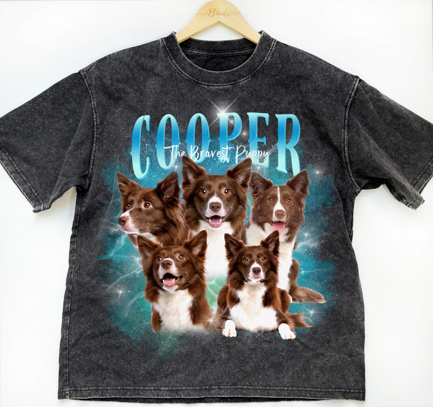 ギャラクシースタイル ペット写真プリント ヴィンテージ T シャツ、スウェット、パーカー-welikecustom-MJ