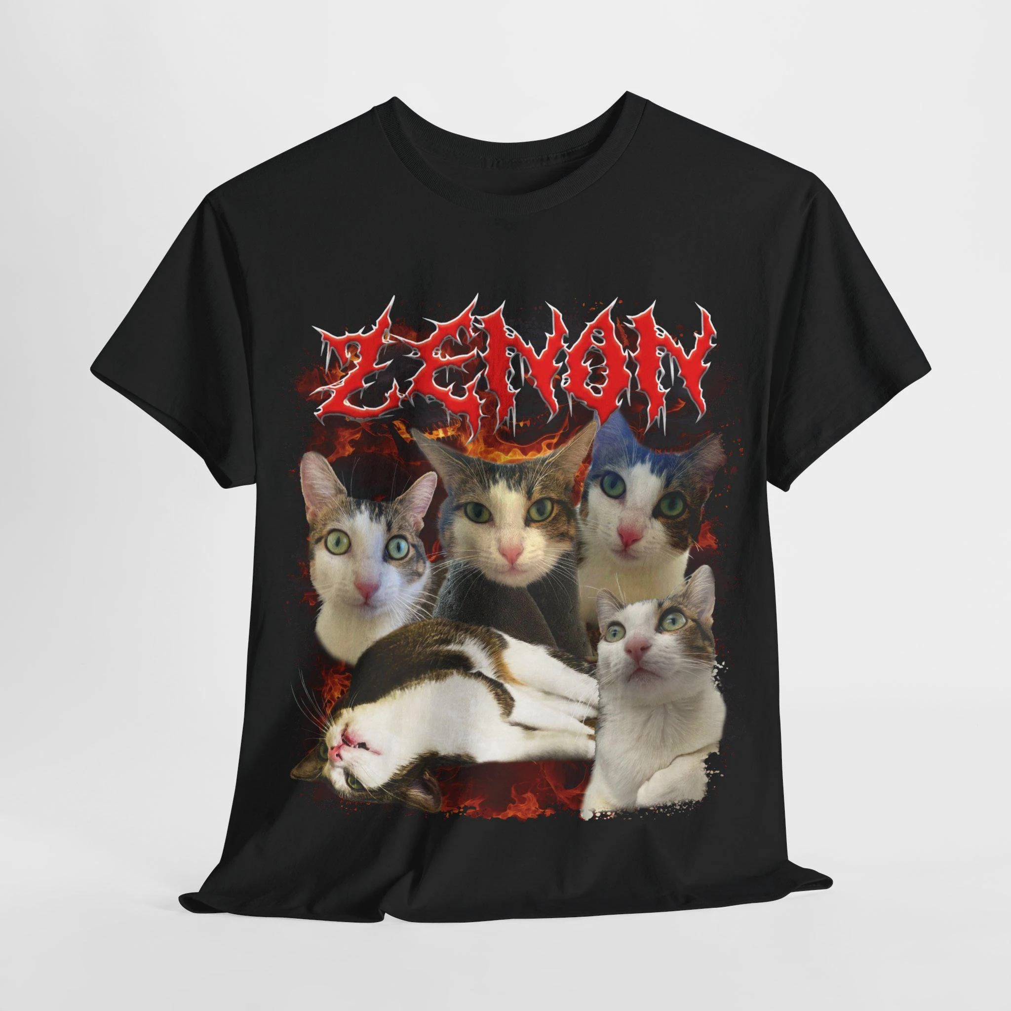 ヘビーメタル風ペットプリントTシャツ/スウェット/パーカー - 反逆のヴィンテージスタイル-welikecustom-MJ