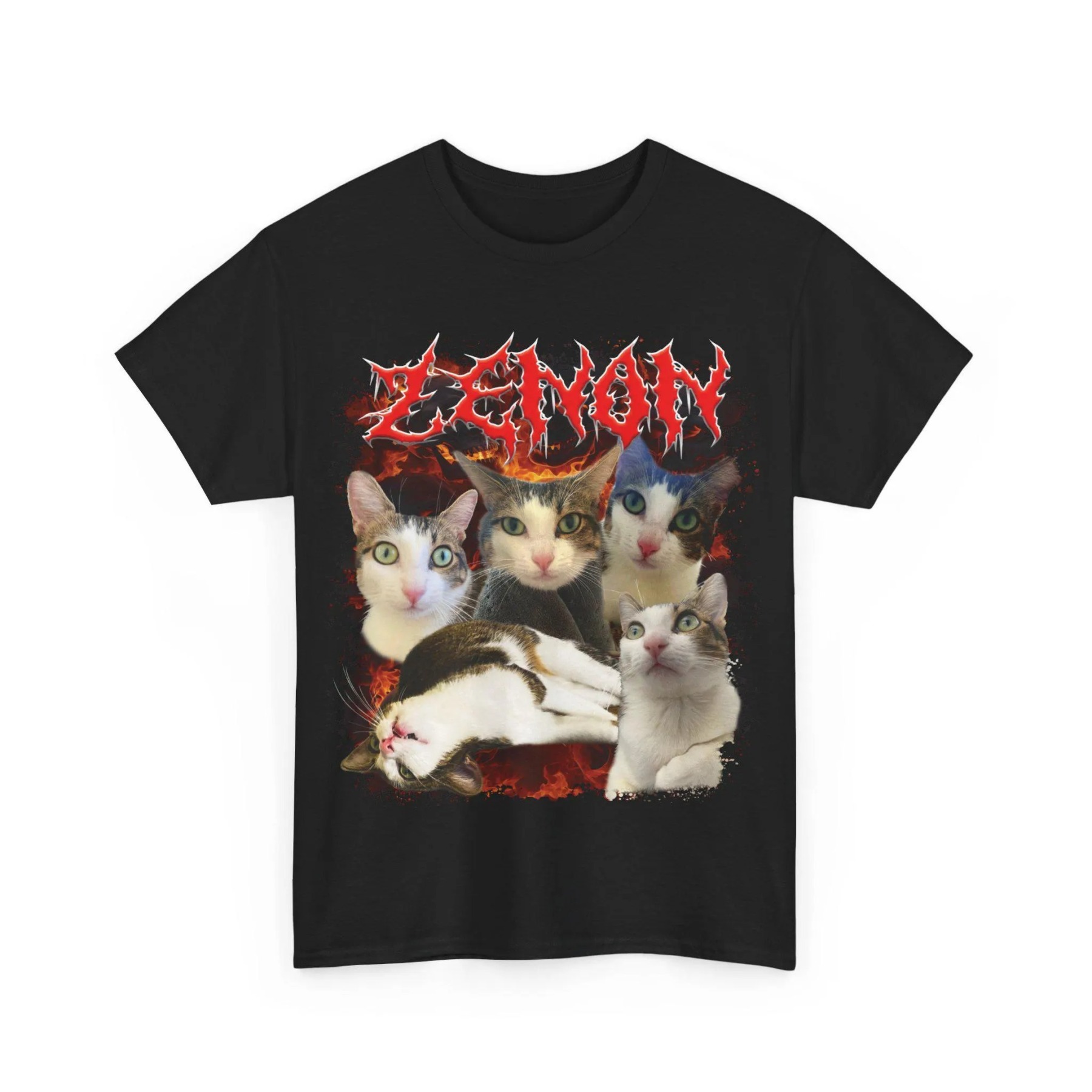 ヘビーメタル風ペットプリントTシャツ/スウェット/パーカー - 反逆のヴィンテージスタイル-welikecustom-MJ