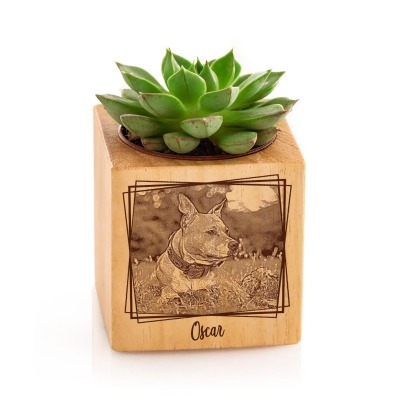 愛犬・愛猫 肖像彫刻 命のプランター｜机上の小さな絆ガーデン-welikecustom-MJ