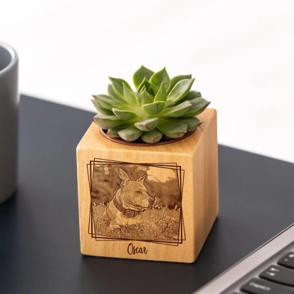 愛犬・愛猫 肖像彫刻 命のプランター｜机上の小さな絆ガーデン-welikecustom-MJ