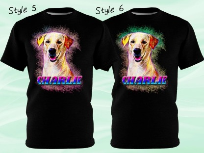 泼墨赛博风格宠物照片tee