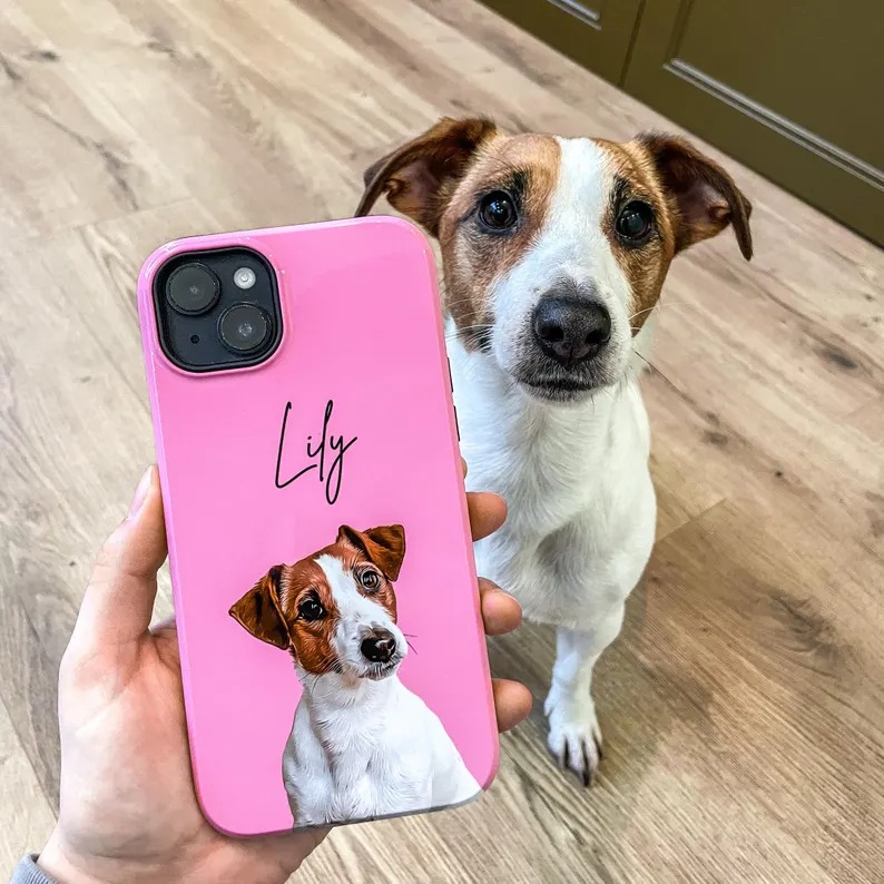 ペット写真+名前入りiPhoneケース - 愛犬・愛猫と毎日持ち歩くオーダー製